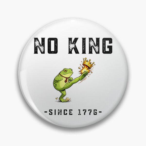 Item preview, No King Since 1776 Frog Shirt Funny Political Protest Design designed and sold by tarzbol.
