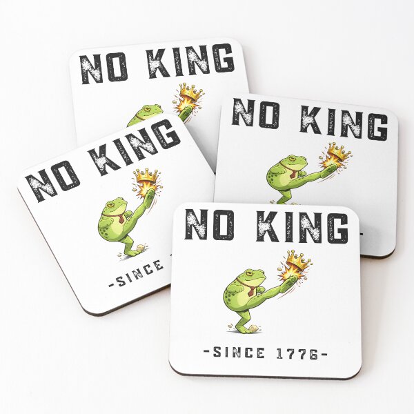 Item preview, No King Since 1776 Frog Shirt Funny Political Protest Design designed and sold by tarzbol.