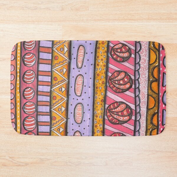 Item preview, Colorful Zentangle Pattern Stripes designed and sold by ColorWander.