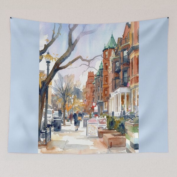 Item preview, Autumn on Newbury Street, Boston designed and sold by caracatita75.