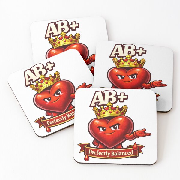 Item preview, Blood Type AB Positive - Crowned Heart Elegant Desing designed and sold by Indefix.