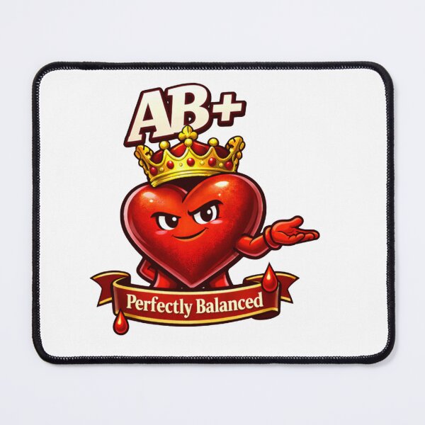 Item preview, Blood Type AB Positive - Crowned Heart Elegant Desing designed and sold by Indefix.