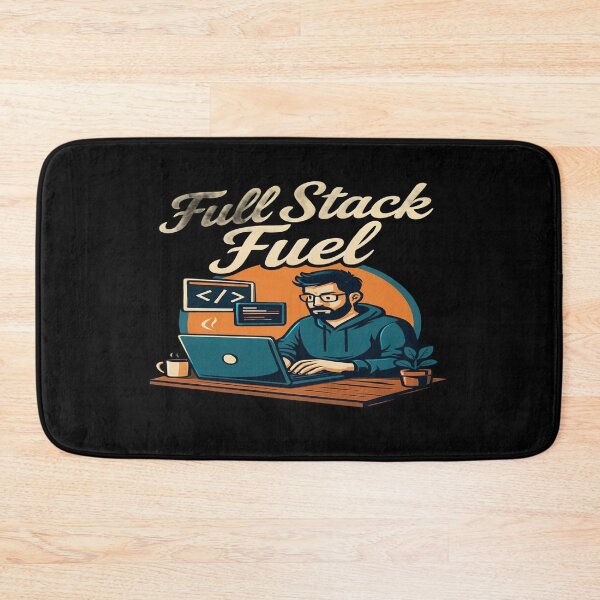Item preview, Full Stack Developer Coding Art – Programmer Desk Illustration for Software Engineers & Tech Lovers designed and sold by Bright Nest Studio.