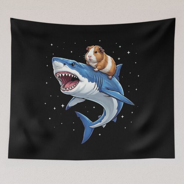 Item preview, Funny Guinea Pig Riding Shark Animal Lover designed and sold by TerryConnells.