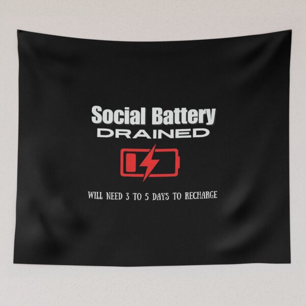 Item preview, Social Battery drained Premium Tri-blend designed and sold by JohnVBurks.
