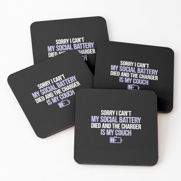 Item preview, Social Battery Died Charger is My Couch Introvert Funny tee designed and sold by JohnVBurks.