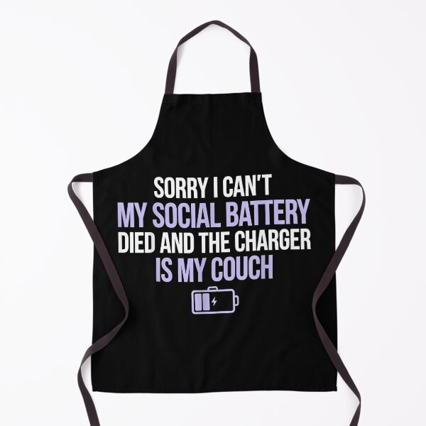 Item preview, Social Battery Died Charger is My Couch Introvert Funny tee designed and sold by JohnVBurks.