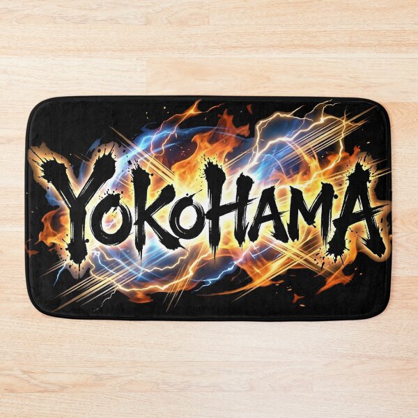 Item preview, Yokohama Japan Tourist T-Shirt – Electric Fire City Travel Graphic designed and sold by tokyojeff.