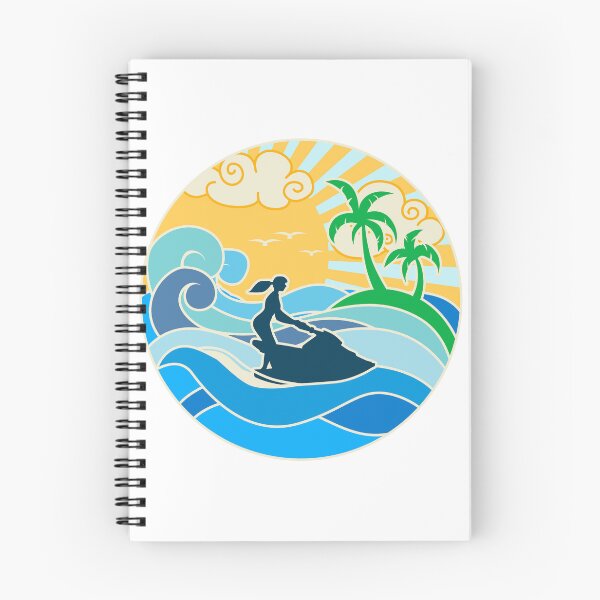 Item preview, Jet Ski Girl and the Sea Summer Design designed and sold by Jaudaux Designs.
