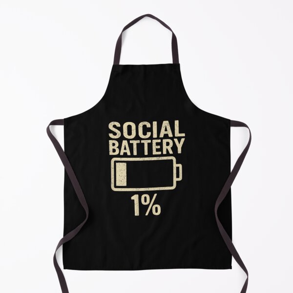 Item preview, Social Battery 1 Percent Funny Introvert Humor designed and sold by JohnVBurks.