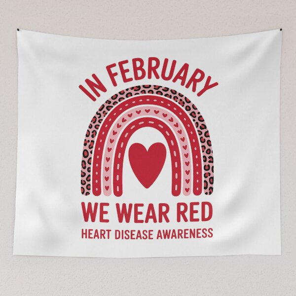Item preview, In February We Wear Red for Heart Disease Awareness  designed and sold by Formatage.