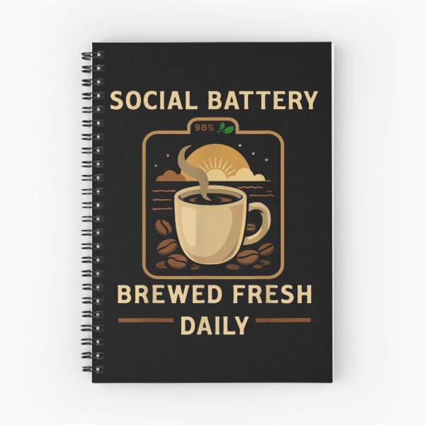 Item preview, Social Battery - Fresh Brewed Daily designed and sold by JohnVBurks.