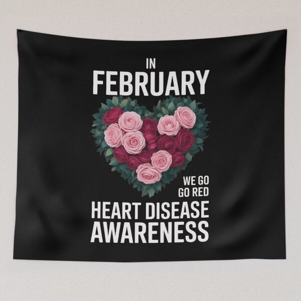 Item preview, In February We Wear Red For Heart Disease Awareness designed and sold by Formatage.