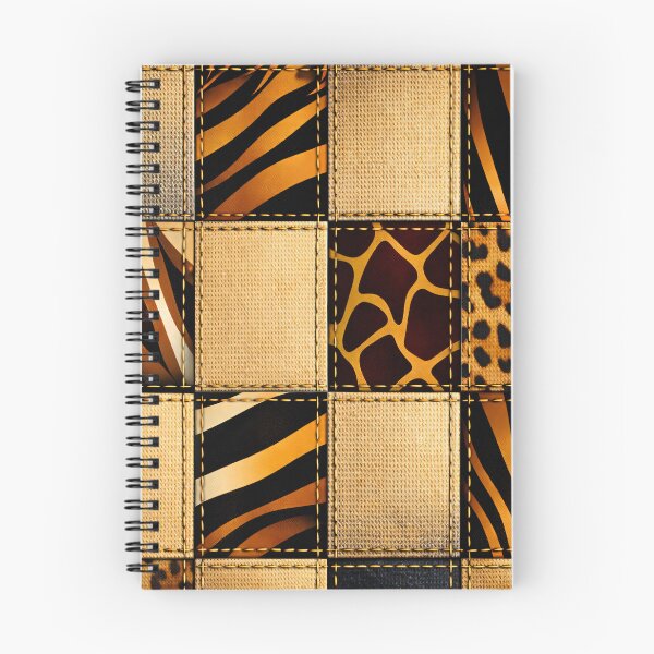 Item preview, Safari Animal Print Patchwork Pattern Rustic Textile Art Print designed and sold by Kaleidoscope Print.