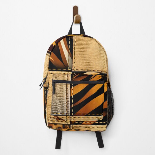 Item preview, Safari Animal Print Patchwork Pattern Rustic Textile Art Print designed and sold by Kaleidoscope Print.