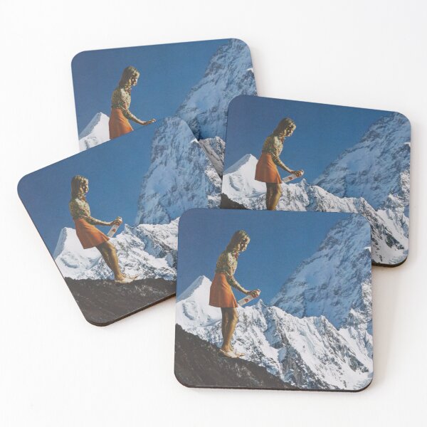 Item preview, vintage snow collage paper mountain winter designed and sold by seventies.collages.