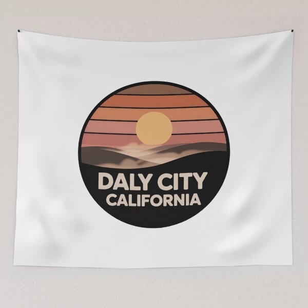 Item preview, Daly City California: Retro Sunset Hills Badge designed and sold by CircinusStore.