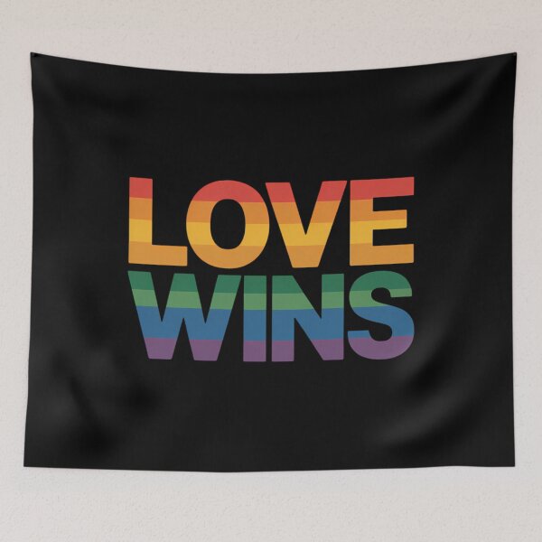 Item preview, LGBTQ Love Wins Gay Pride LGBT Ally Rainbow Flag designed and sold by Formatage.