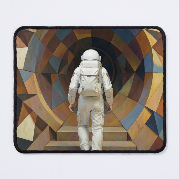 Item preview, Cubist Astronaut Walking to Tunnel designed and sold by Bloomkept.