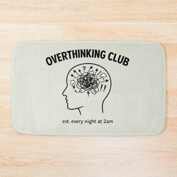 Item preview, Overthinking Club T-Shirt – Funny Anxiety Humor Minimalist Design designed and sold by MWSailingClub.