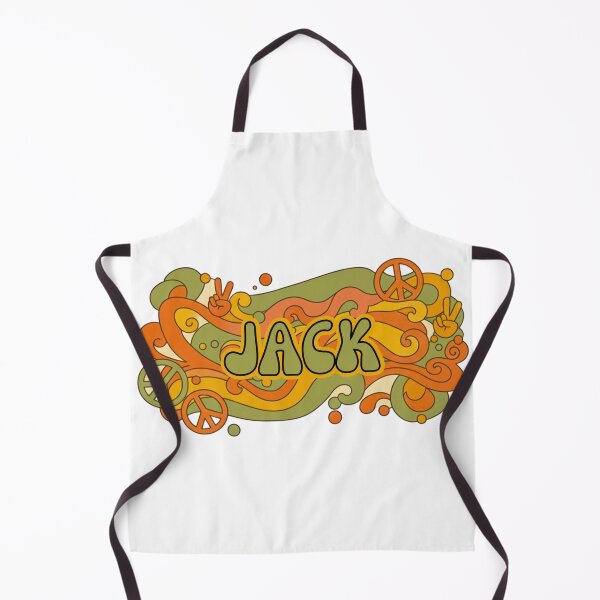 Item preview, Jack Retro Groovy 70s Peace Sign Name Art designed and sold by MBBialyPiksel.