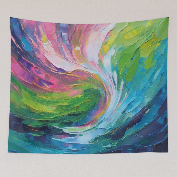 Item preview, Vibrant abstract work in blue, green and pink designed and sold by Photopat.