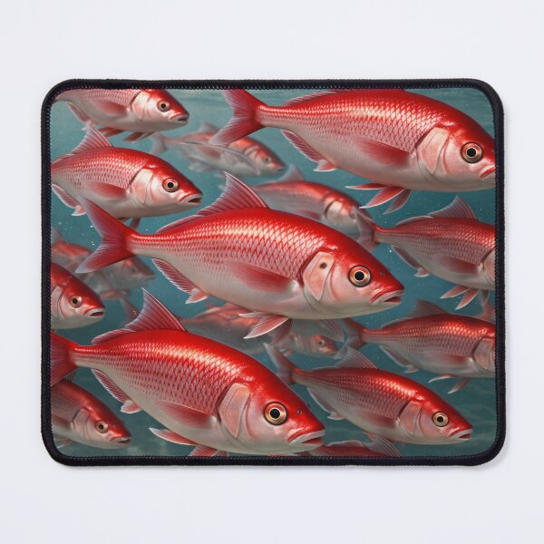 Item preview, Red Snapper School Underwater Ocean Life Coastal Wall Art Print designed and sold by Kaleidoscope Print.