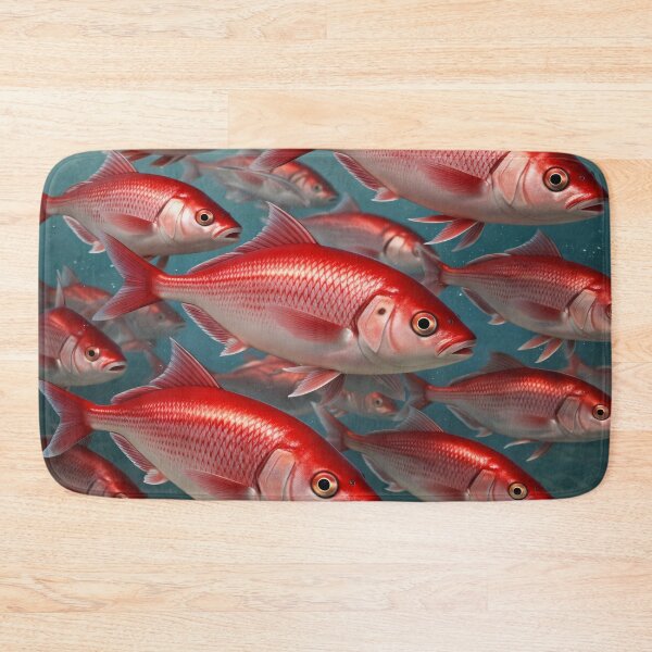 Item preview, Red Snapper School Underwater Ocean Life Coastal Wall Art Print designed and sold by Kaleidoscope Print.