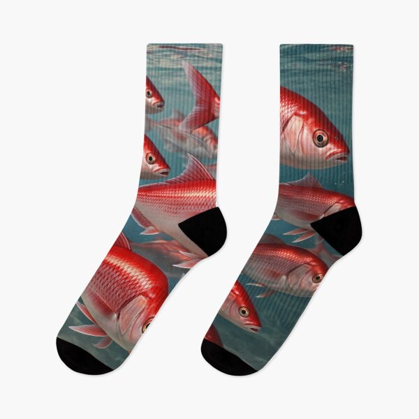 Item preview, Red Snapper School Underwater Ocean Life Coastal Wall Art Print designed and sold by Kaleidoscope Print.