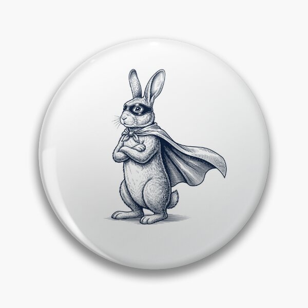 Item preview, Vintage Rabbit Hero Superhero Animal Lover designed and sold by DoodleTortle.