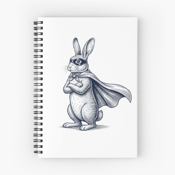 Item preview, Vintage Rabbit Hero Superhero Animal Lover designed and sold by DoodleTortle.