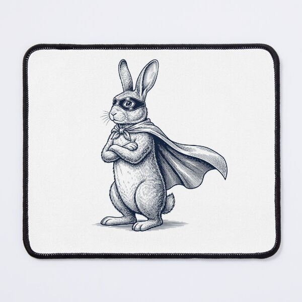 Item preview, Vintage Rabbit Hero Superhero Animal Lover designed and sold by DoodleTortle.