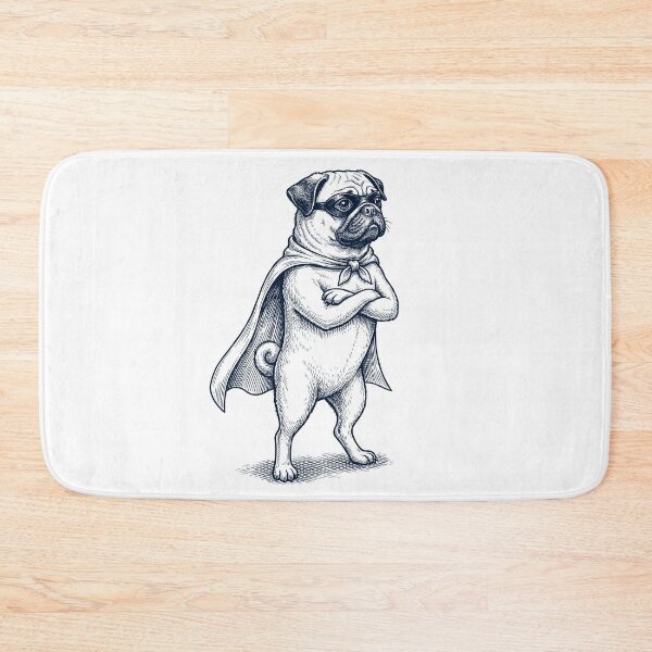 Item preview, Vintage Pug Hero Superhero Dog Lover designed and sold by DoodleTortle.
