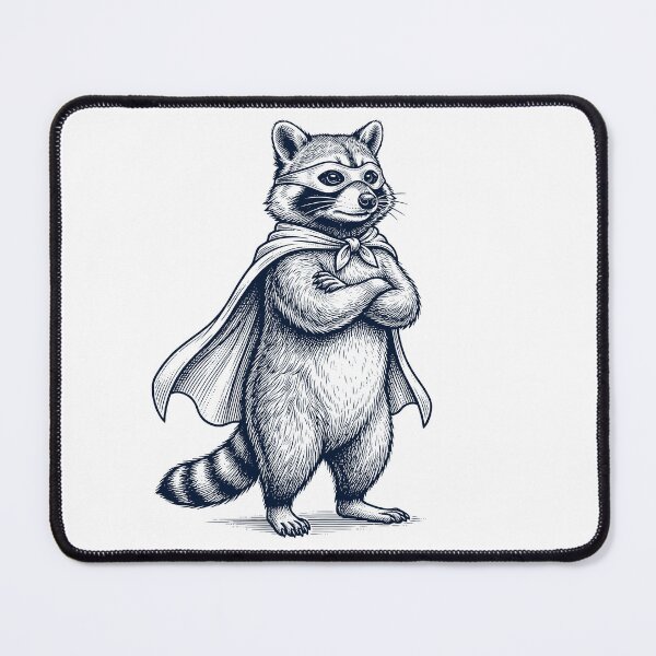 Item preview, Vintage Raccoon Hero Superhero Animal Lover designed and sold by DoodleTortle.