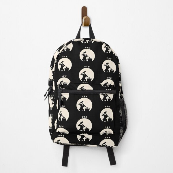 Item preview, Cute Edo Moon Rabbit Pounding Mochi Ukiyo-e Art designed and sold by SakuraMarket26.