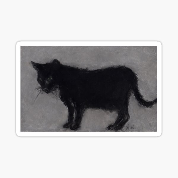 The Old Black Cat (pastel) Sticker