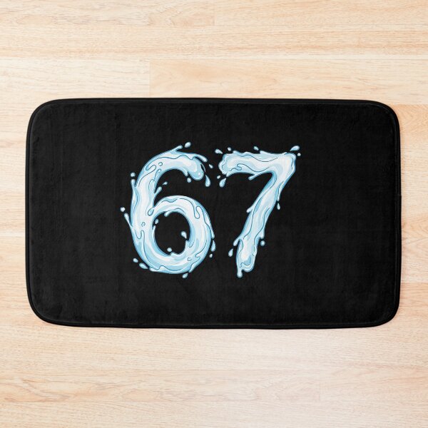 Item preview, 67 Liquid Drip Meme Cool Glossy Number  designed and sold by gladysenglish.