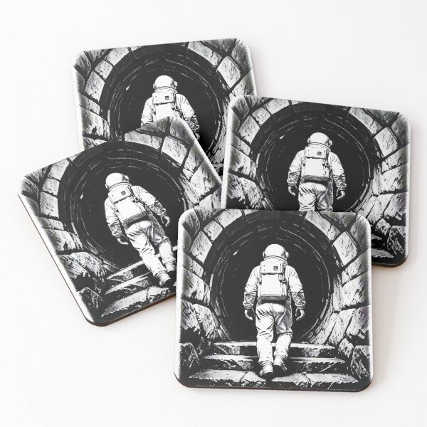 Item preview, Astronaut Stencil Art Walking to Tunnel designed and sold by Bloomkept.