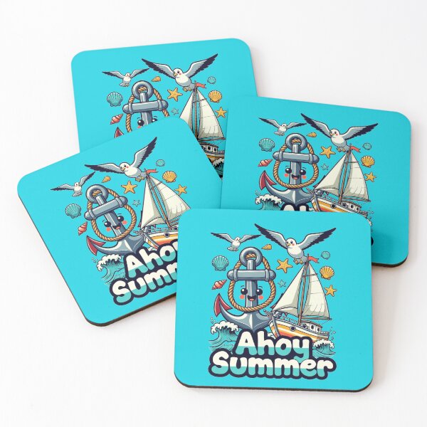 Item preview, HAPPY ANCHOR CARTOON FOR CHILDREN AHOY SUMMER designed and sold by MWSailingClub.