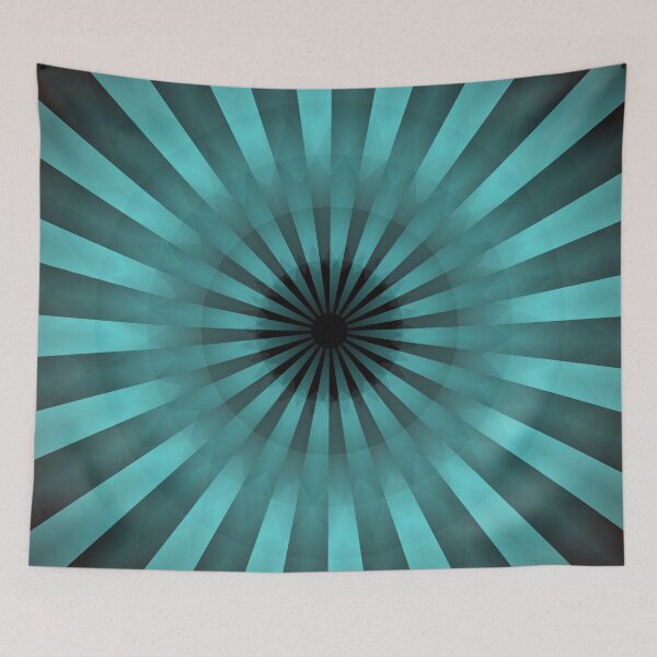 Item preview, Teal Sunburst Blending Rays designed and sold by IntelliMindDesigns.