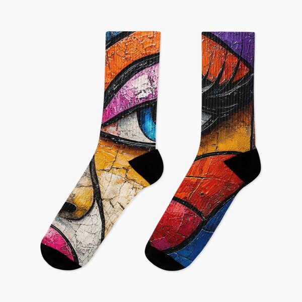 Item preview, Colorful Cubist Woman Face Mosaic Abstract Portrait Art Print designed and sold by Kaleidoscope Print.