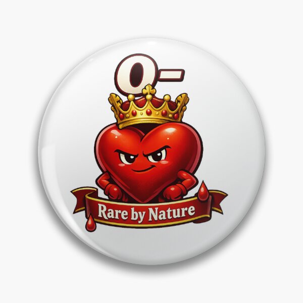 Item preview, Blood Type 0 Negativ - Universal Donor Crowned Heard Desing designed and sold by Indefix.