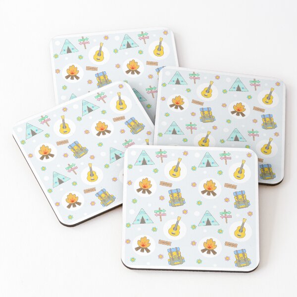 Item preview, Camping Cute Pattern for Summer Outdoor Kids Party designed and sold by nuchz.