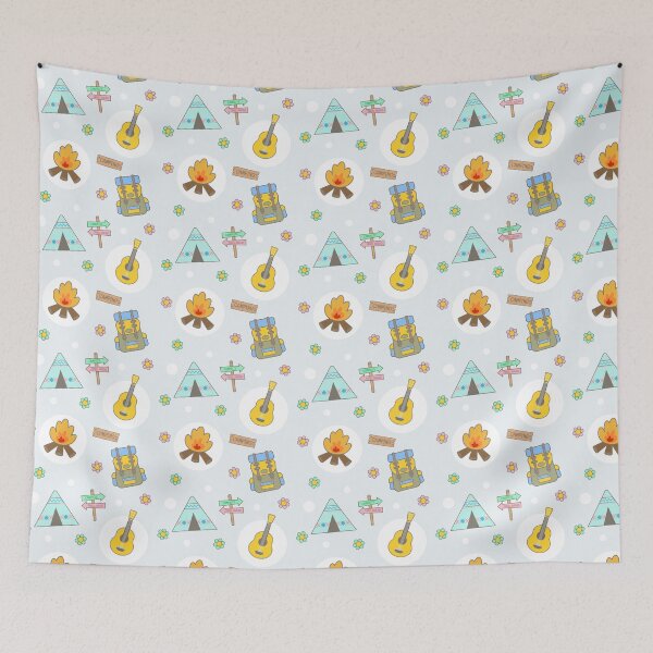 Item preview, Camping Cute Pattern for Summer Outdoor Kids Party designed and sold by nuchz.