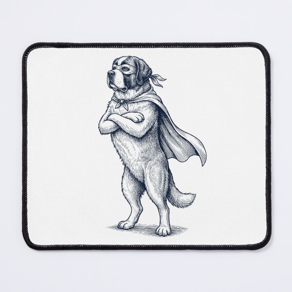 Item preview, Vintage Saint Bernard Hero Superhero Dog Lover designed and sold by DoodleTortle.