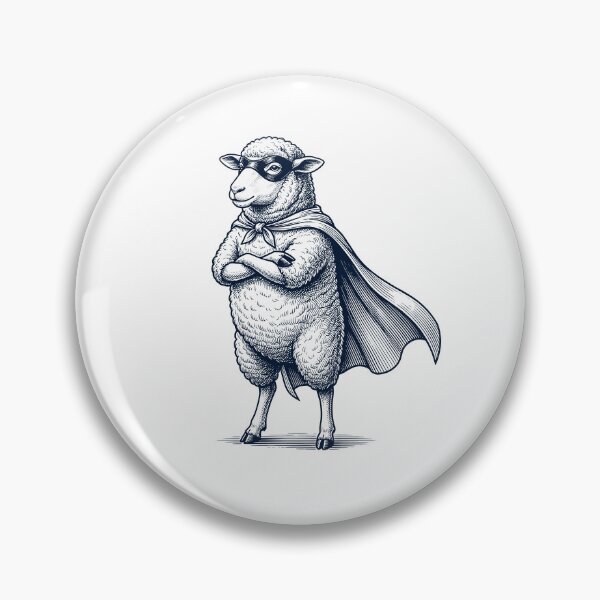 Item preview, Vintage Sheep Hero Superhero Animal Lover designed and sold by DoodleTortle.