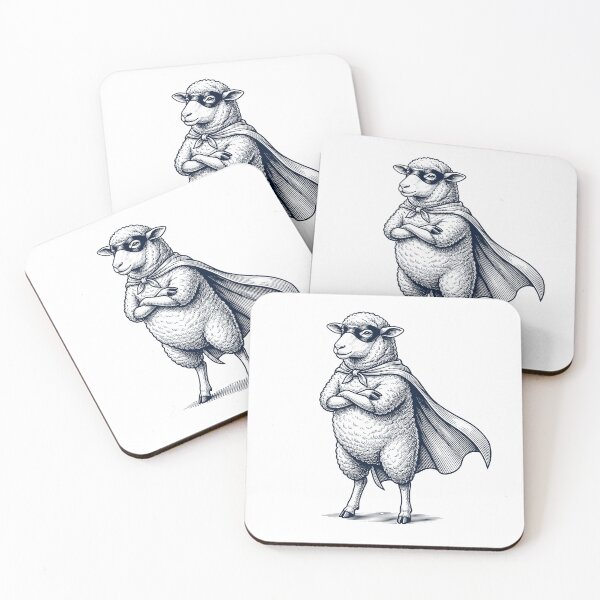 Item preview, Vintage Sheep Hero Superhero Animal Lover designed and sold by DoodleTortle.