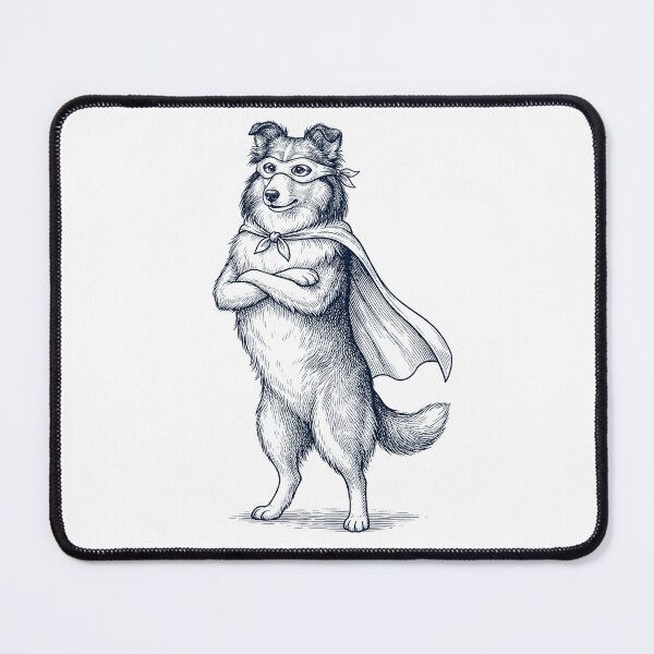 Item preview, Vintage Shetland Sheepdog Hero Superhero Dog Lover designed and sold by DoodleTortle.