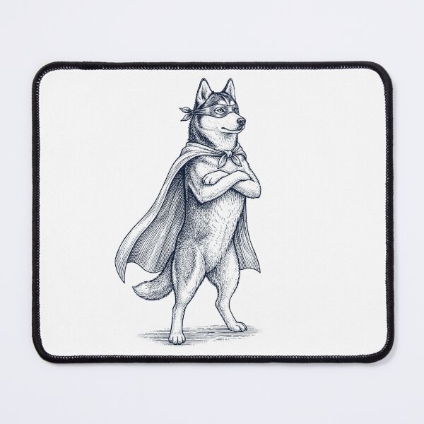Item preview, Vintage Siberian Husky Hero Superhero Dog Lover designed and sold by DoodleTortle.