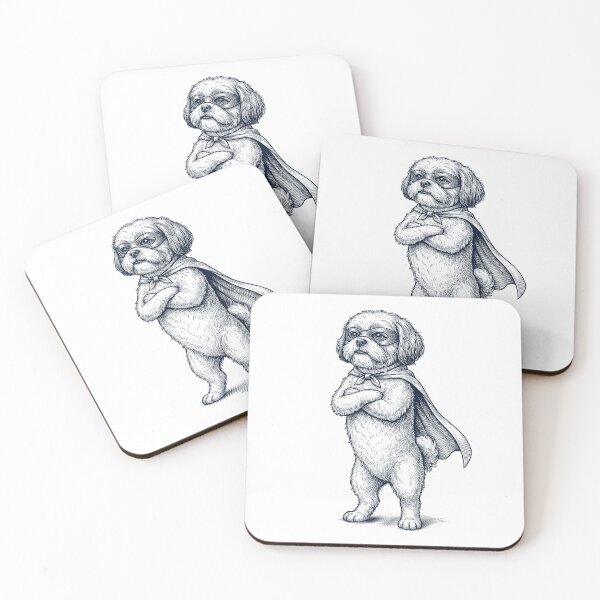 Item preview, Vintage Shih Tzu Hero Superhero Dog Lover designed and sold by DoodleTortle.